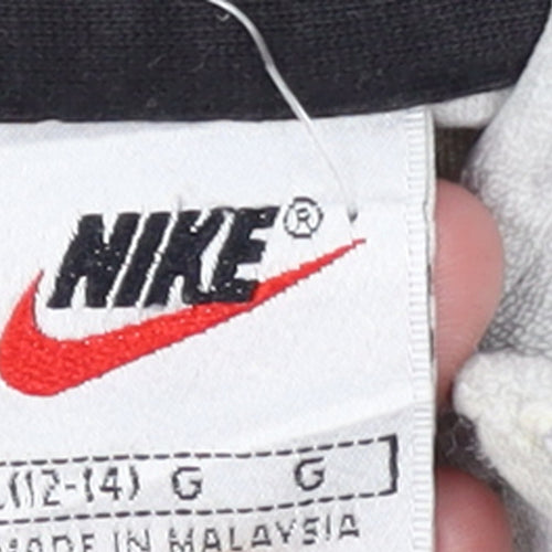 Nike Women Grey 1/2 Zip Pullover Sweatshirt L 12-14 Cotton Blend