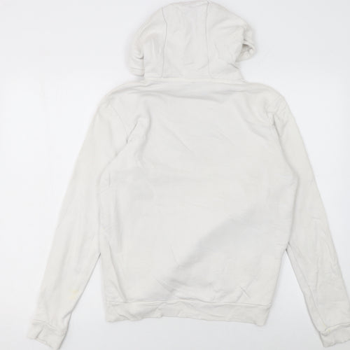 Reebok Women’s Beige XS Pullover Hoodie with Logo Print