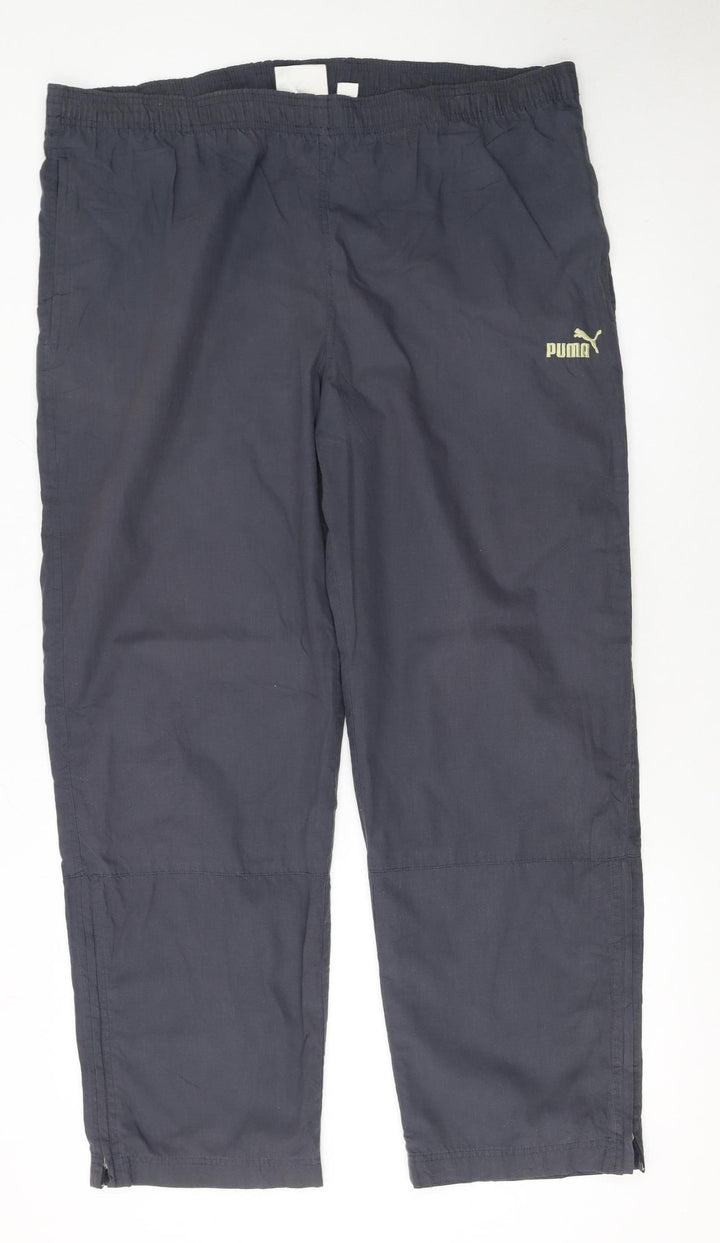 Puma Men's Black Jogger Trousers L Lightweight Casual