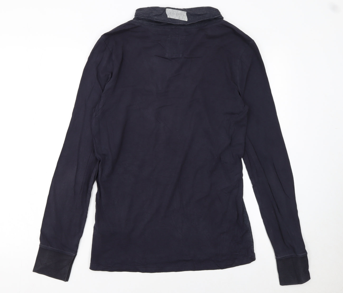 G-Star RAW Men's Blue Long Sleeve Henley Cotton T-Shirt Size M