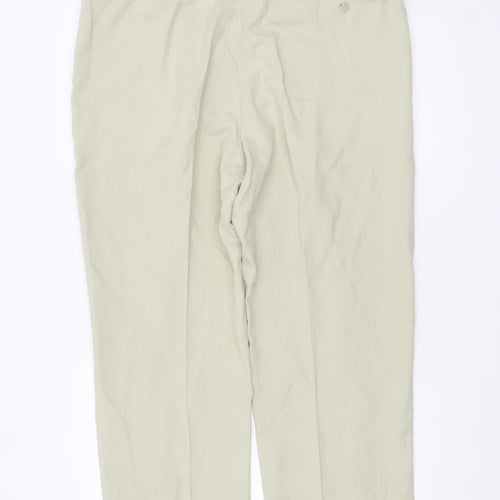 Marks and Spencer Men’s Beige Linen Blend Chino Trousers 40W 31L
