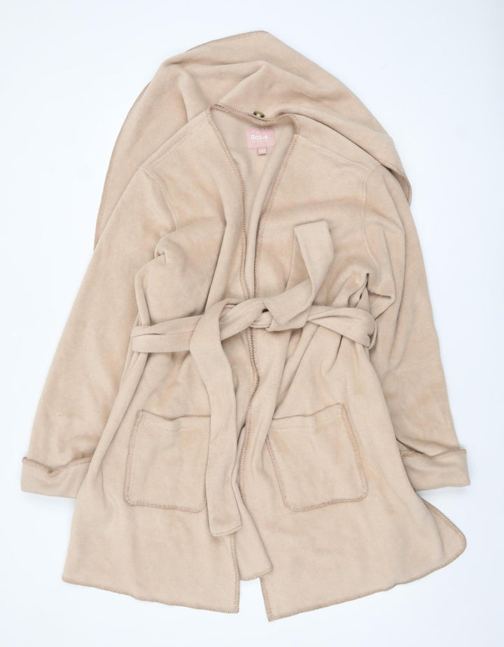 Marks and Spencer Rosie Womens Beige Fleece Belted Robe L