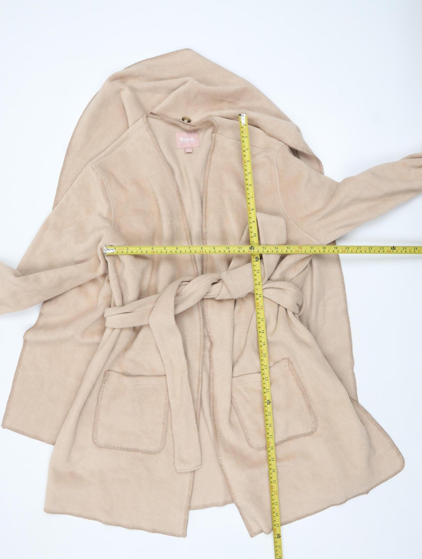 Marks and Spencer Rosie Womens Beige Fleece Belted Robe L