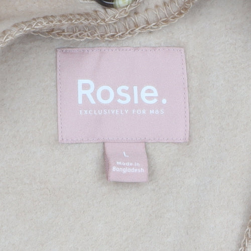 Marks and Spencer Rosie Womens Beige Fleece Belted Robe L
