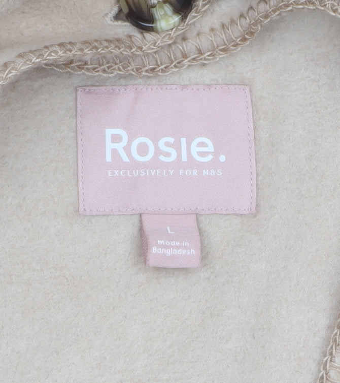 Marks and Spencer Rosie Womens Beige Fleece Belted Robe L