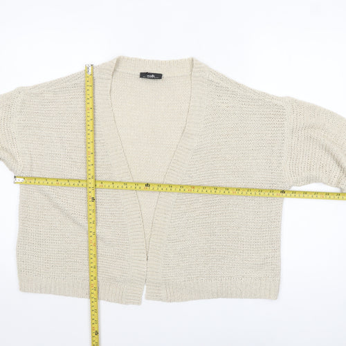 Wallis Women Beige L Open Knit Relaxed Cardigan Jumper