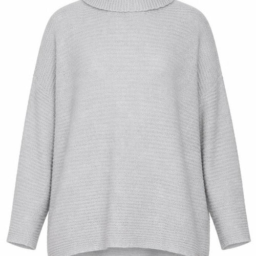 Marks and Spencer Womens Grey Roll Neck Chunky Knit Jumper UK 14