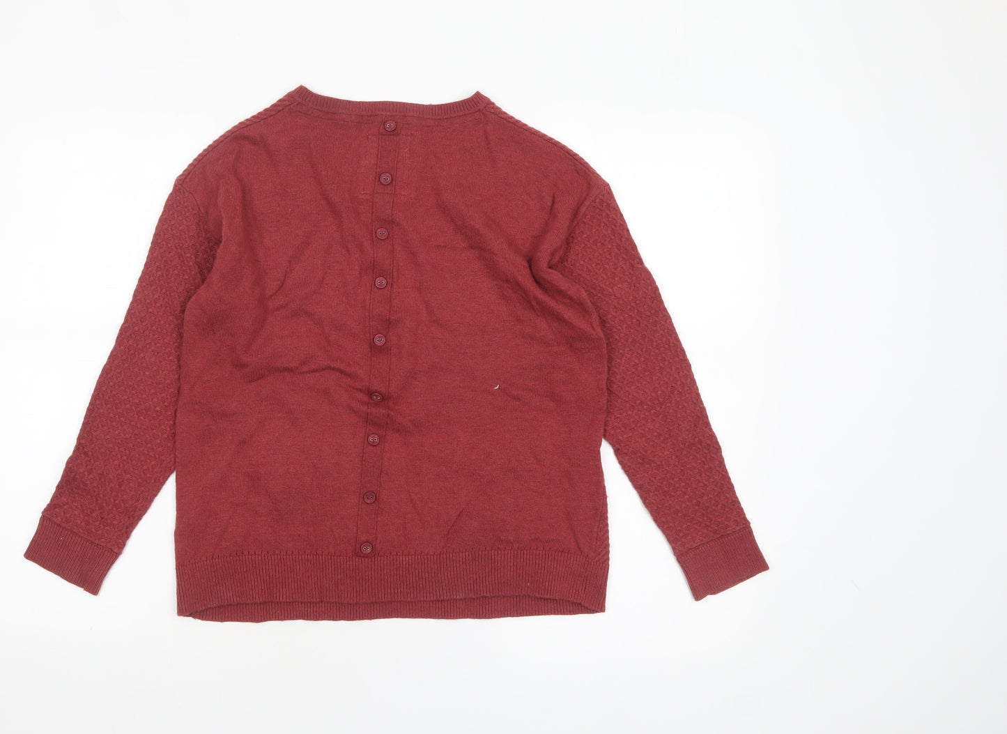 Mantaray Women's Red Knit Button Back Cardigan Size 8