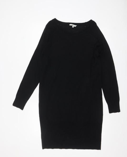 Peacocks Womens Black Size 14 Long Sleeve Pullover Jumper