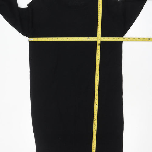 Peacocks Womens Black Size 14 Long Sleeve Pullover Jumper