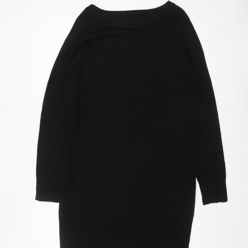 Peacocks Womens Black Size 14 Long Sleeve Pullover Jumper