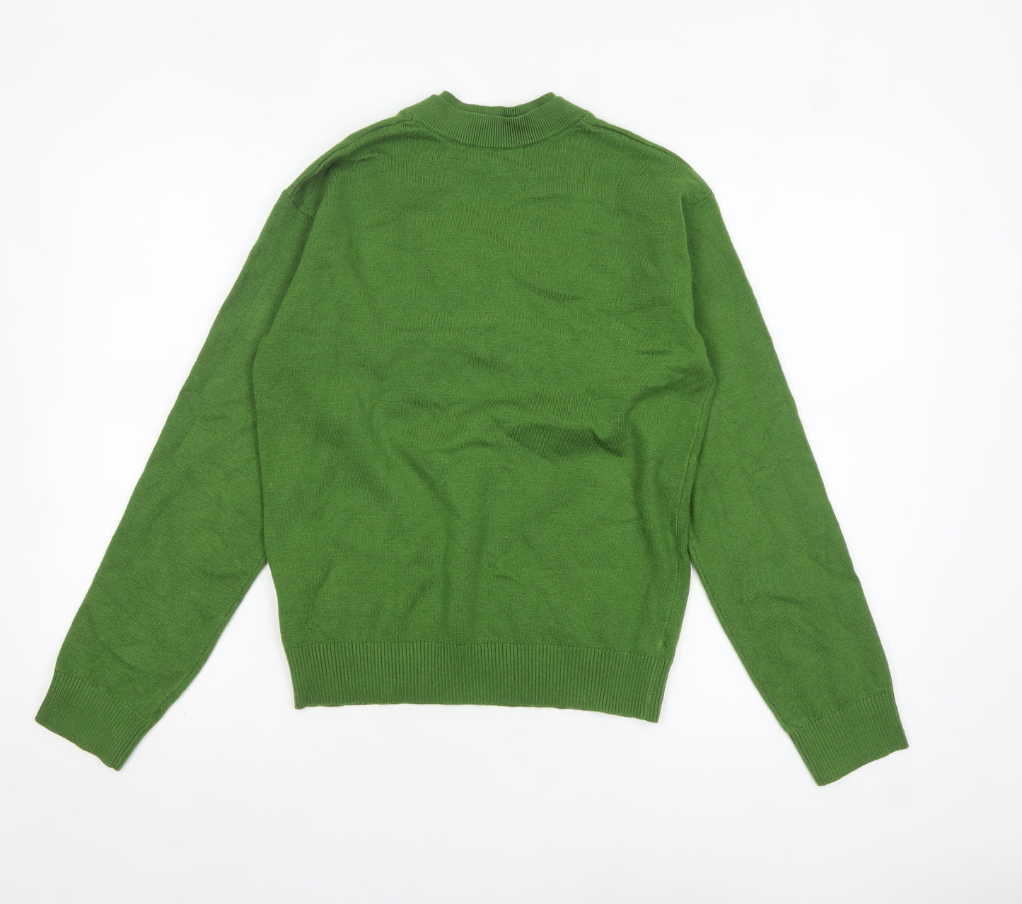 Marks and Spencer Women Green V-Neck Knit Jumper XS