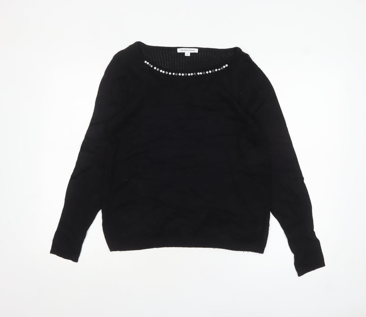 Fenn Wright Manson Women's Black Jewel Neck Knit Jumper M