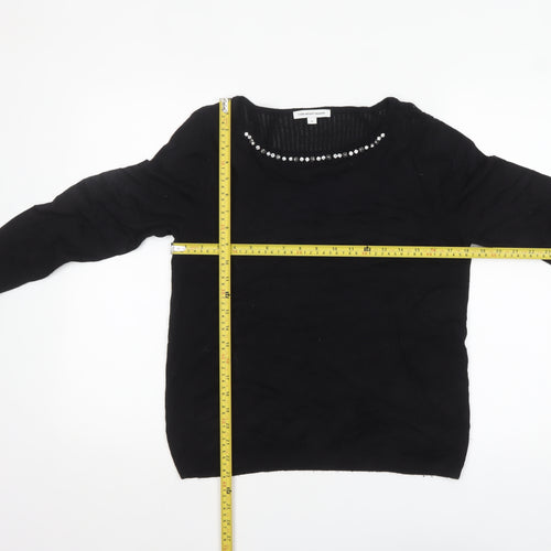 Fenn Wright Manson Women's Black Jewel Neck Knit Jumper M