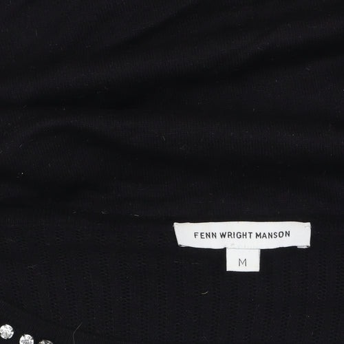Fenn Wright Manson Women's Black Jewel Neck Knit Jumper M