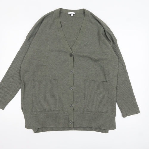 Splendid Women's Green V-Neck Button Knit Cardigan Size M