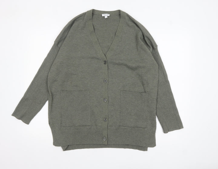 Splendid Women's Green V-Neck Button Knit Cardigan Size M