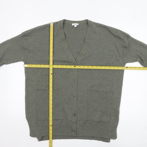 Splendid Women's Green V-Neck Button Knit Cardigan Size M