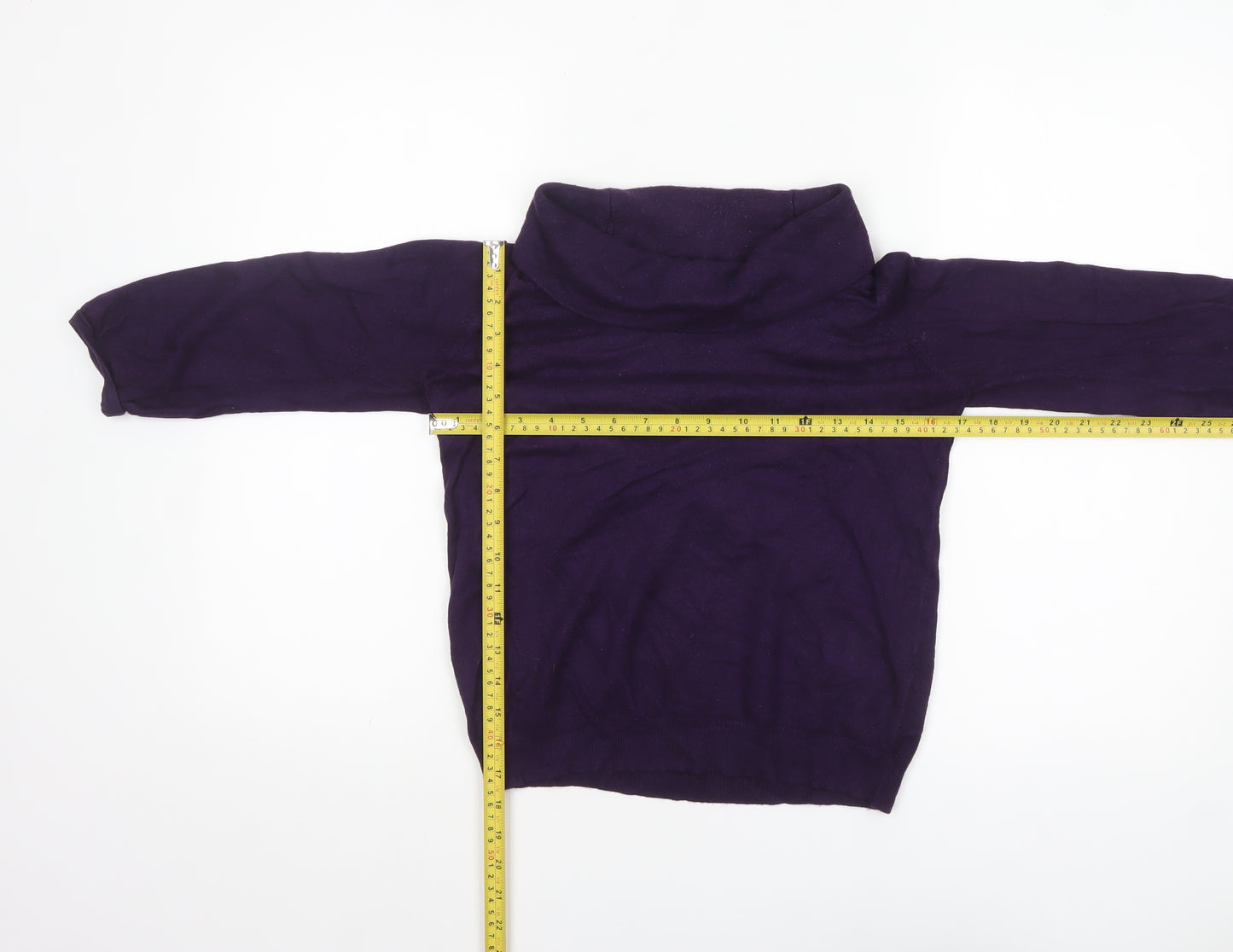 Marks and Spencer Womens Purple Cowl Neck Jumper Size 12
