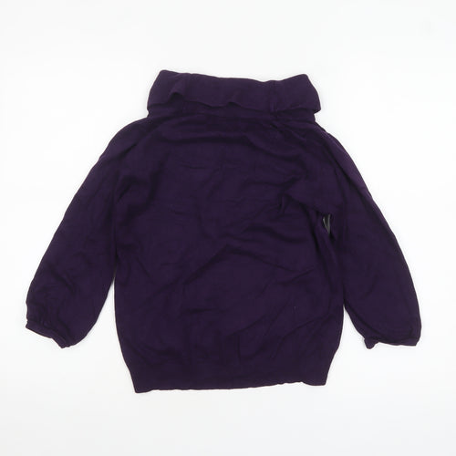 Marks and Spencer Womens Purple Cowl Neck Jumper Size 12