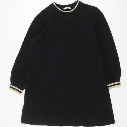John Lewis Women’s Black Shift Jersey Dress M Long Sleeve Crew Neck
