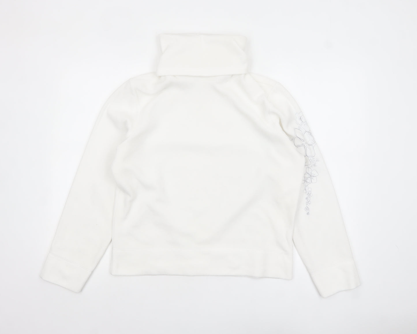 Marks and Spencer Women White Fleece Pullover Sweatshirt UK 16