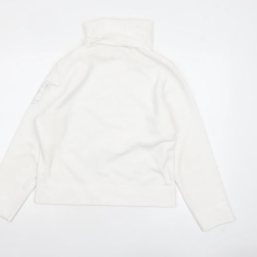 Marks and Spencer Women White Fleece Pullover Sweatshirt UK 16