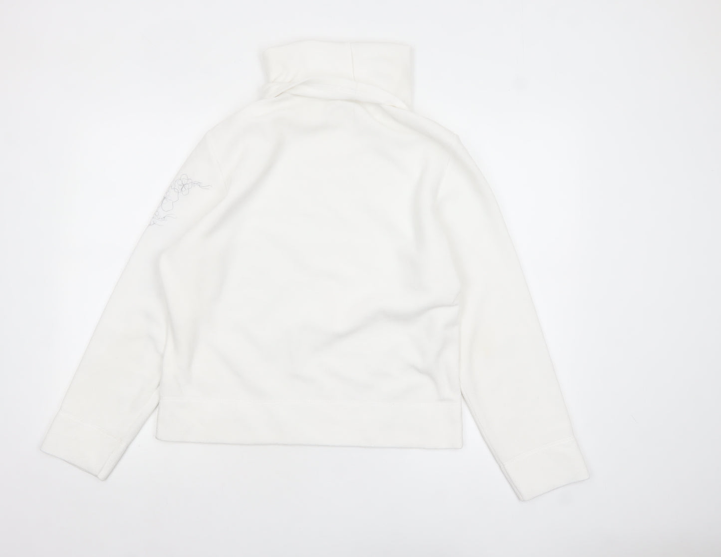 Marks and Spencer Women White Fleece Pullover Sweatshirt UK 16