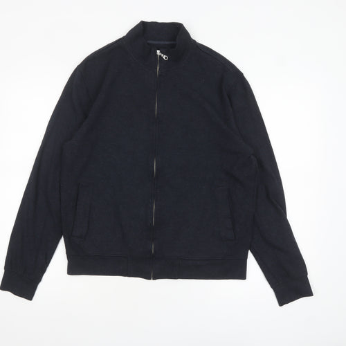 Marcs Men’s Black Bomber Jacket Medium Full Zip Lightweight Classic Style
