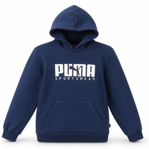 Puma Boys Blue Pullover Hoodie 11-12 Years Cotton Blend Sportswear