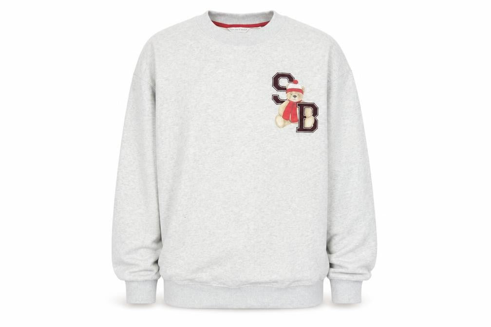 Front view of Marks & Spencer Men’s Grey Spencer Bear Embroidered Sweatshirt M