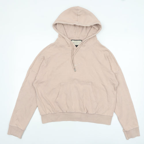 Prévu Women’s Beige Pullover Hoodie Size 10 100% Cotton