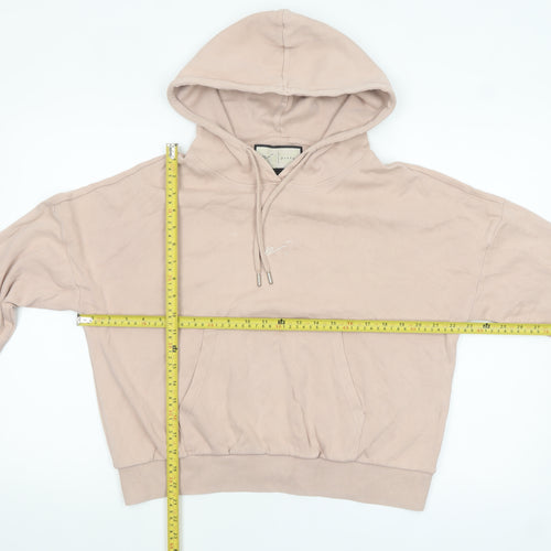 Prévu Women’s Beige Pullover Hoodie Size 10 100% Cotton