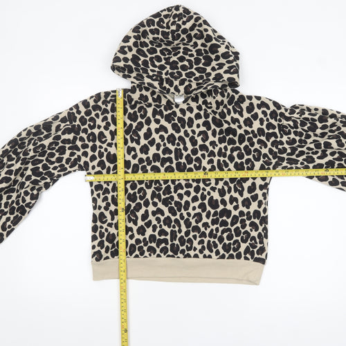 Nordstrom Women’s Beige Leopard Print Pullover Hoodie XL
