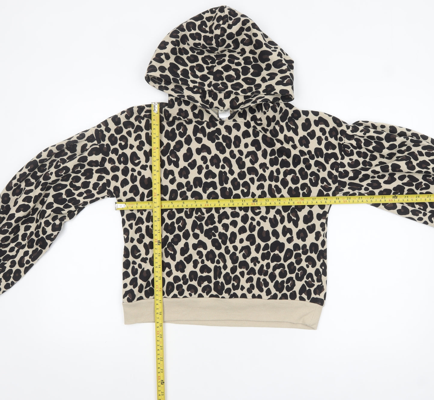 Nordstrom Women’s Beige Leopard Print Pullover Hoodie XL