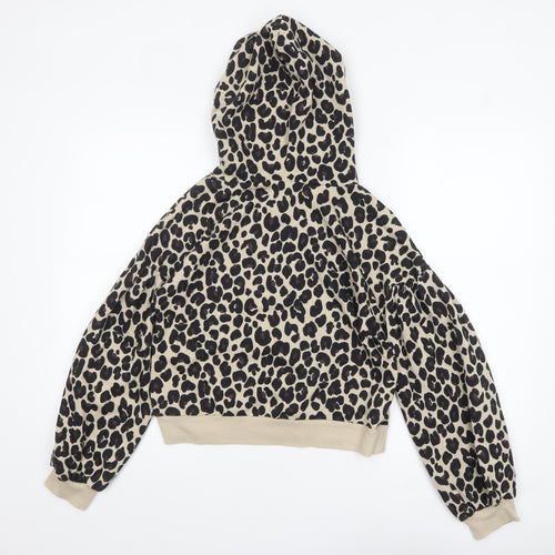 Nordstrom Women’s Beige Leopard Print Pullover Hoodie XL