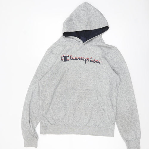 Champion Boys Grey Pullover Hoodie 2XL 15-16 Years Cotton Blend Logo
