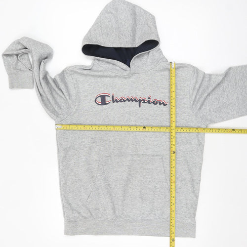 Champion Boys Grey Pullover Hoodie 2XL 15-16 Years Cotton Blend Logo