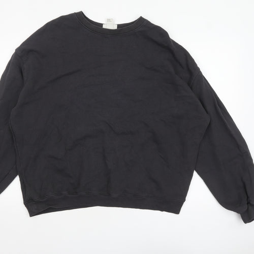 H&M Move Women's Black L Cotton Pullover Sweatshirt