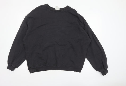 H&M Move Women's Black L Cotton Pullover Sweatshirt