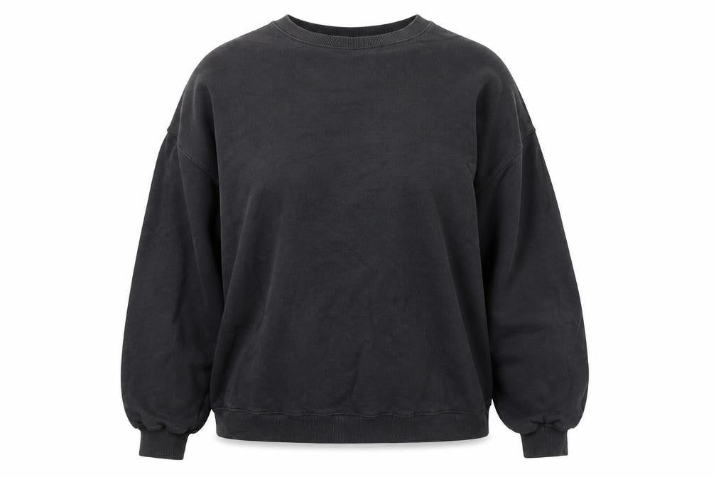 Front view of H&M Move Women's Black L Cotton Pullover Sweatshirt