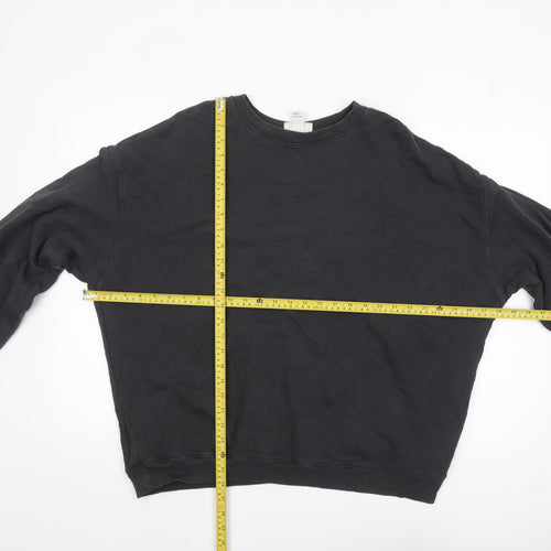 H&M Move Women's Black L Cotton Pullover Sweatshirt
