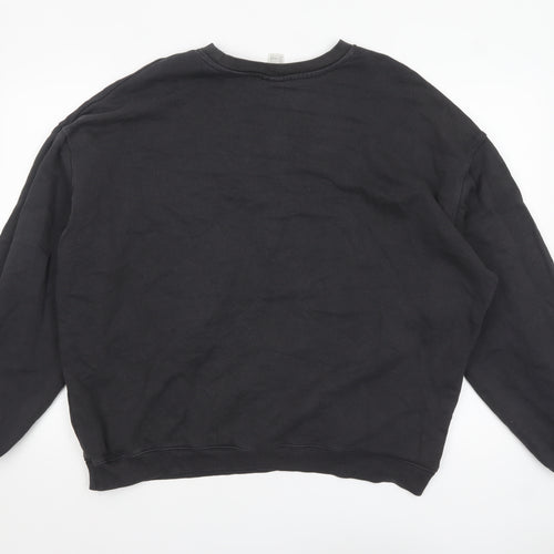 H&M Move Women's Black L Cotton Pullover Sweatshirt