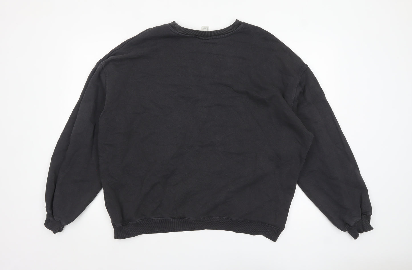 H&M Move Women's Black L Cotton Pullover Sweatshirt