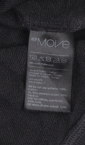 H&M Move Women's Black L Cotton Pullover Sweatshirt