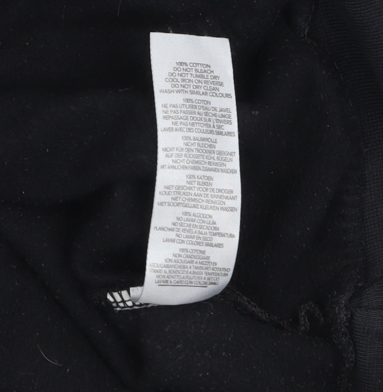 boohooMAN Men's Black Hoodie Medium Graphic Print Pullover