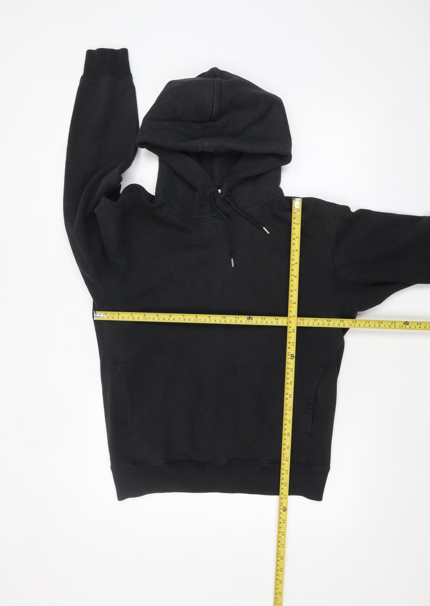Uniqlo U Men Black Pullover Hoodie Small Cotton Blend Fleece