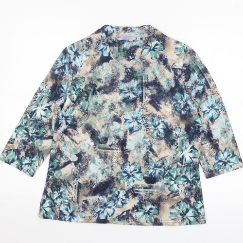 Honor Millburn Women's Multicoloured Floral Tunic Top Size 14