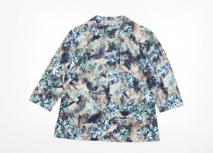 Honor Millburn Women's Multicoloured Floral Tunic Top Size 14