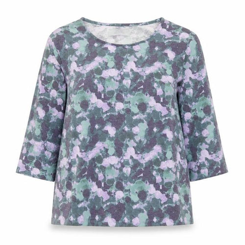Honor Millburn Women's Multicoloured Floral 3/4 Sleeve T-Shirt M